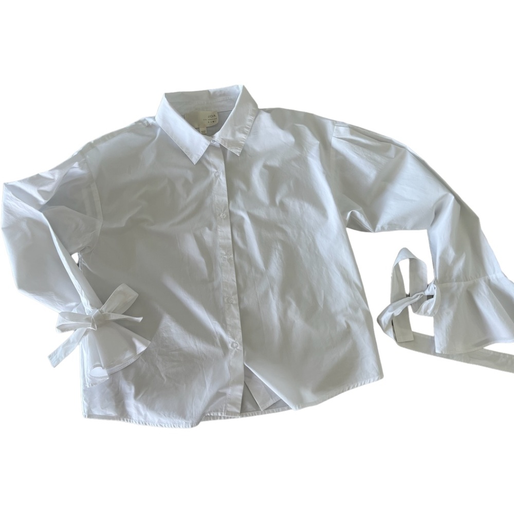 JOA Ruffle cuff Button Down Shirts White size M